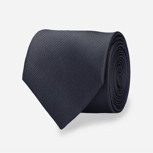 The Tie Bar Grosgrain Solid Charcoal Tie